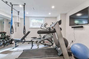 Basement gym renovation by Kilbarry Hill Construction